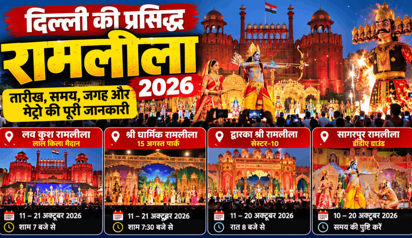 दिल्ली की प्रसिद्ध रामलीला 2026 – लाल किला, द्वारका और सागरपुर